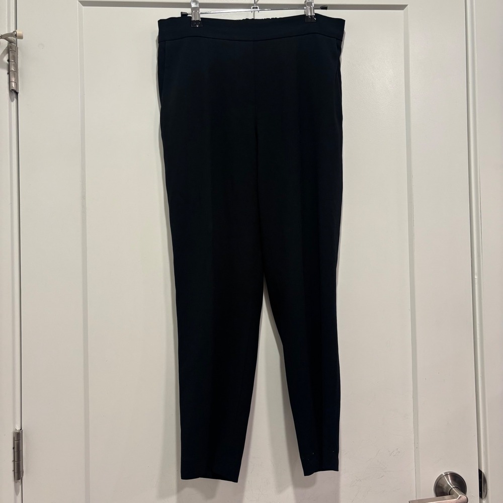 Babaton Atelier Black Tapered Dress Pants Women Size 8 Elastic Waist Workwear